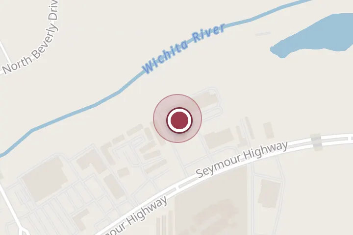 Street map around 3100 Seymour Hwy Ste 111, Wichita Falls, with a pin at Fade-N-Shave Palace