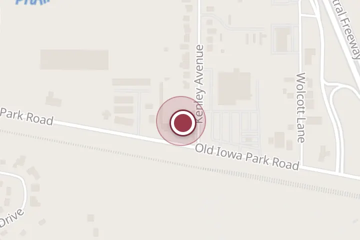 Street map around 2600 Old Iowa Park Rd, Wichita Falls, with a pin at Falls Motel