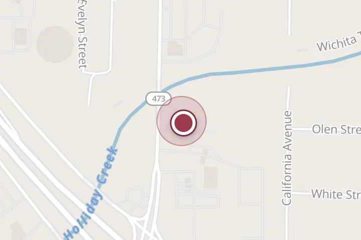 Street map around 2303 Old Jacksboro Hwy #101, Wichita Falls, with a pin at Falls Truck Center