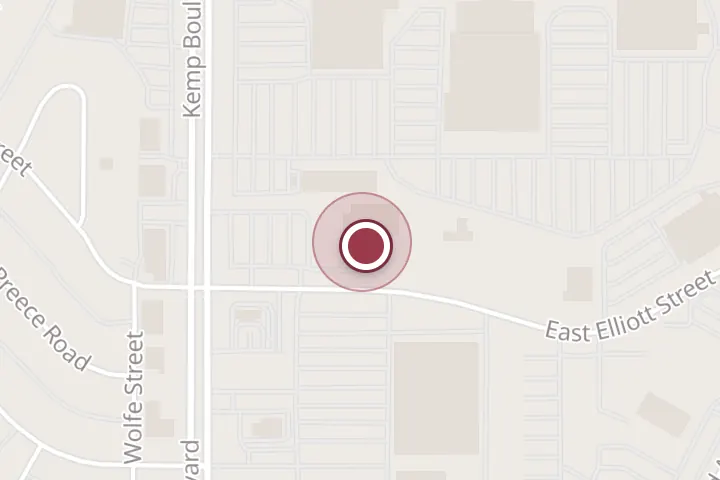 Street map around 4245 Kemp Blvd Ste 810, Wichita Falls, with a pin at First Command