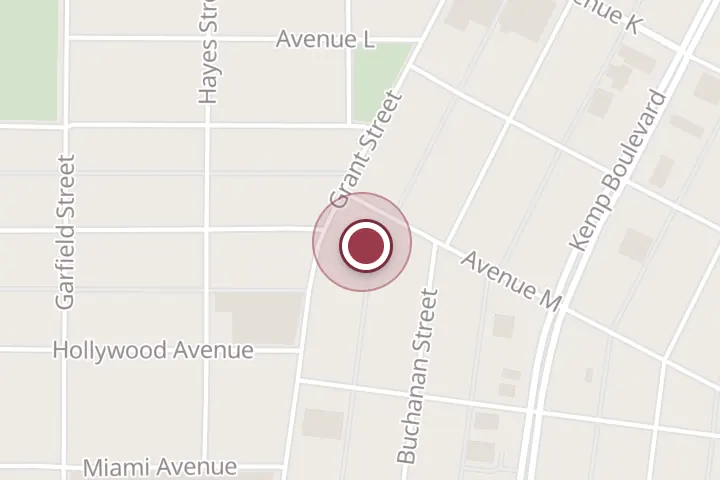 Street map around 2301 Grant St, Wichita Falls, with a pin at Floors to Go