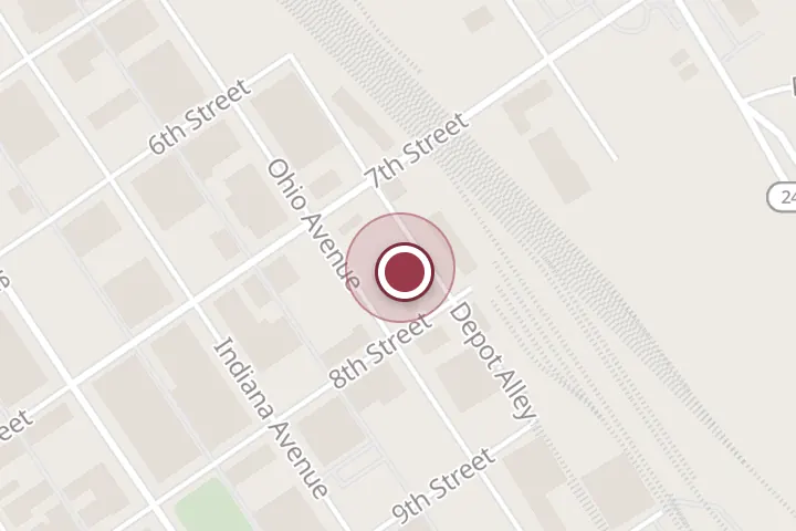Street map around 717 Ohio Ave, Wichita Falls, with a pin at Forensic Accounting Corp.