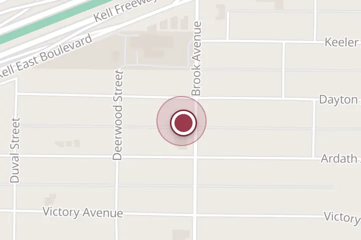 Street map around 2302 Brook Ave b, Wichita Falls, with a pin at FOUND Boutique Wichita Falls