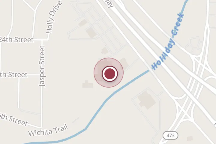Street map around 315 Central E Fwy bldg d, Wichita Falls, with a pin at Foundation Buick GMC Service Center