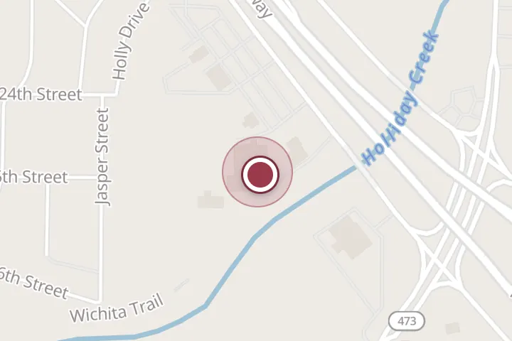 Street map around 315 Central E Fwy bldg c, Wichita Falls, with a pin at Foundation Hyundai of Wichita Falls service