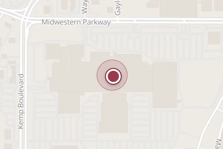 Street map around 3111 Midwestern Pkwy #680, Wichita Falls, with a pin at francesca's