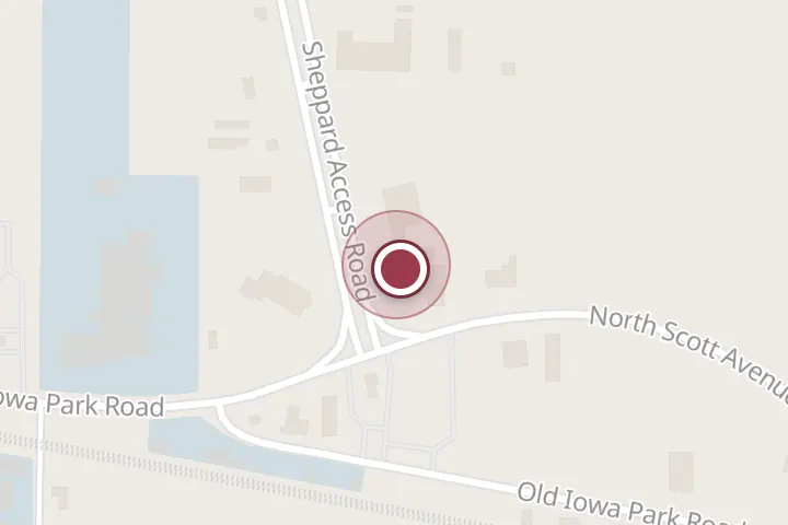 Street map around 1105 Sheppard Access Rd, Wichita Falls, with a pin at Fred's