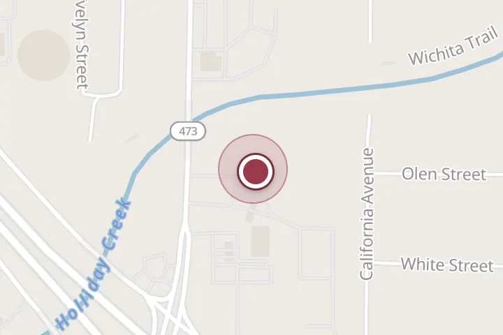 Street map around 2303 Old Jacksboro Hwy, Wichita Falls, with a pin at FTC Mobile Diesel Mechanics - 24 Hour Roadside Assistance