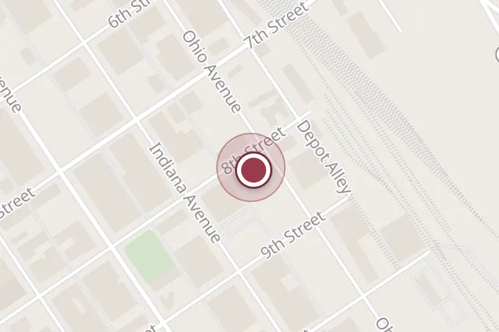 Street map around 800 Ohio Ave, Wichita Falls, with a pin at Ganache To-Go