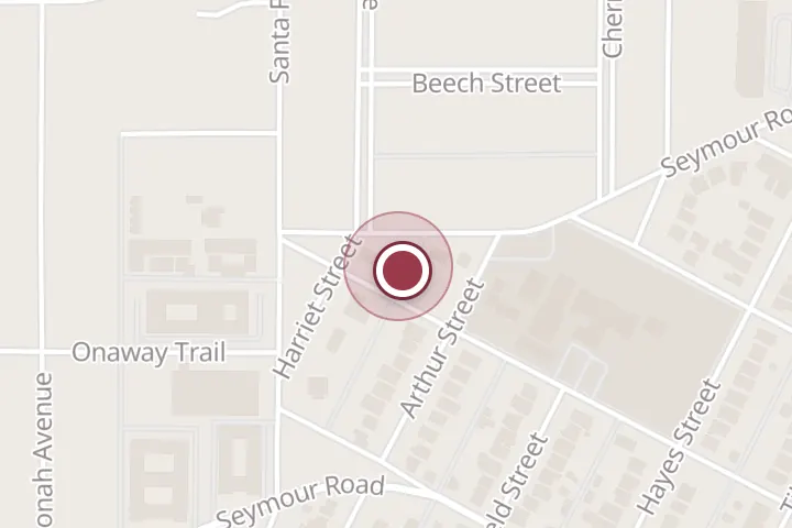 Street map around 3207 Seymour Rd, Wichita Falls, with a pin at Gary Goodin Plumbing Co