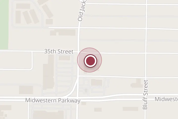 Street map around 3511 Old Jacksboro Hwy, Wichita Falls, with a pin at Gerber Collision & Glass