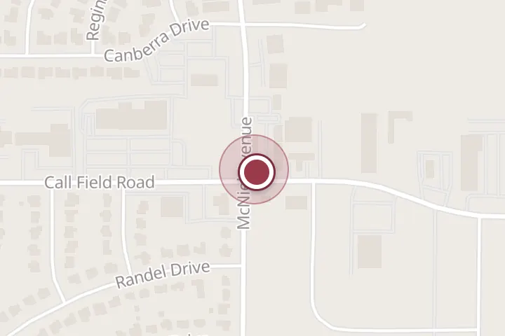 Street map around 4022 Call Field Rd Ste 3, Wichita Falls, with a pin at Gloss and groom barbershop and salon