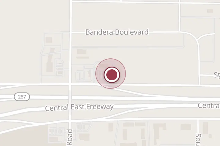 Street map around 1208 Central E Fwy, Wichita Falls, with a pin at Go Loco Street Tacos & Burritos