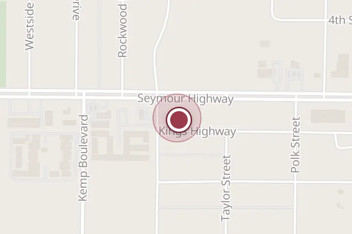 Street map around 2409 5th St, Wichita Falls, with a pin at Golden Chick