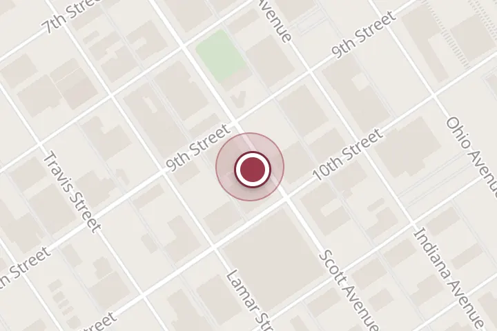 Street map around 914 Scott Ave, Wichita Falls, with a pin at Great Scott Studio