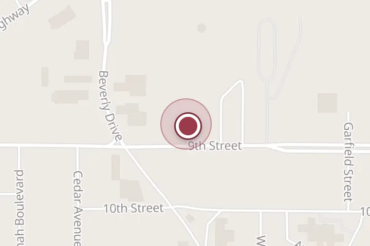 Street map around 3140 9th St, Wichita Falls, with a pin at Greenwood Landscaping