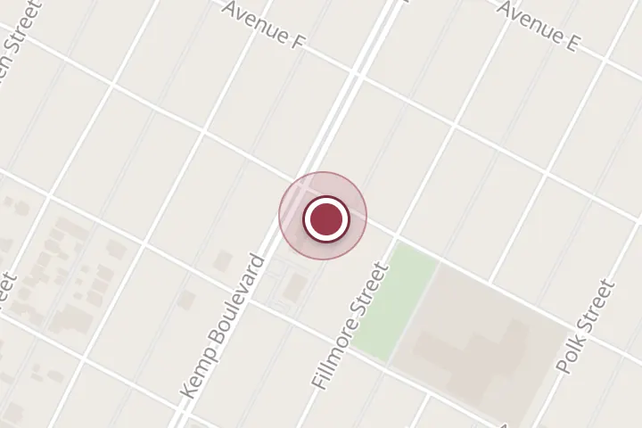 Street map around 1701 Kemp Blvd, Wichita Falls, with a pin at Guy's Floors