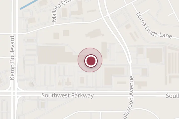 Street map around 2708 Southwest Pkwy #128, Wichita Falls, with a pin at H&R Block