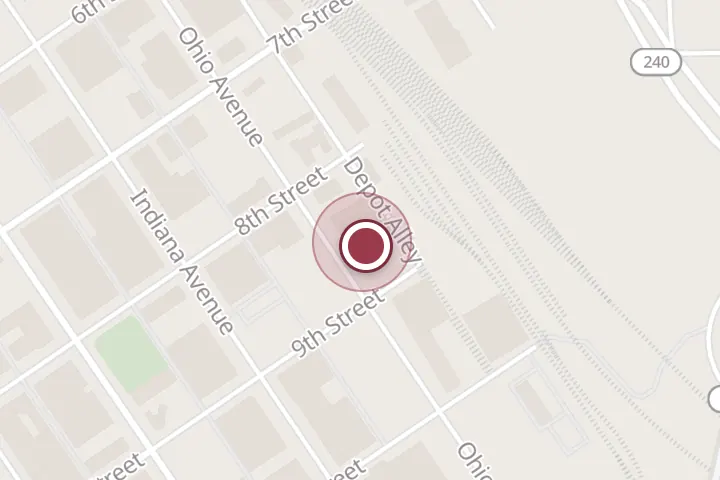 Street map around 817 Ohio Ave, Wichita Falls, with a pin at Half Pint Taproom & Restoration Hall