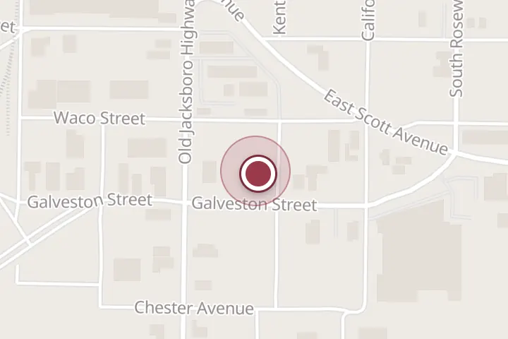 Street map around 312 Galveston St, Wichita Falls, with a pin at Halieis Construction LLC