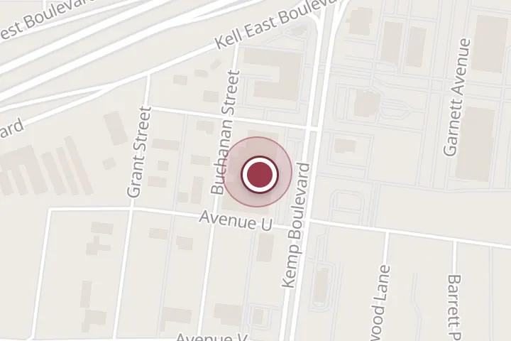 Street map around 3008 Kemp Blvd, Wichita Falls, with a pin at Hamilton Bryan Furniture and Appliances