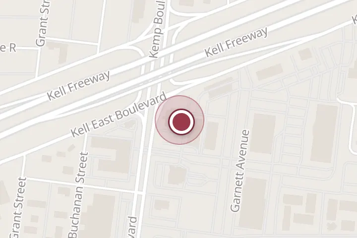 Street map around 2525 Kell E Blvd #410, Wichita Falls, with a pin at Heck Stephen D CPA