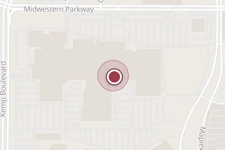 Street map around 3111 Midwestern Pkwy #195, Wichita Falls, with a pin at Hibbett