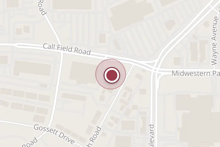 Street map around 3701 Call Field Rd, Wichita Falls, with a pin at Hooters