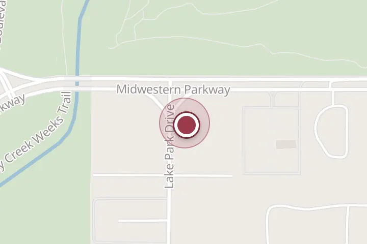 Street map around 1809 Midwestern Pkwy, Wichita Falls, with a pin at Immaculate Tree Service LLC