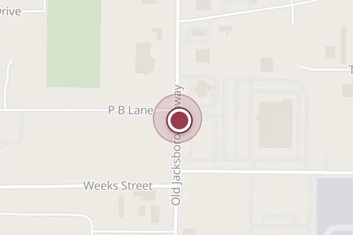 Street map around 4308 Old Jacksboro Hwy, Wichita Falls, with a pin at Jabeau Roofing