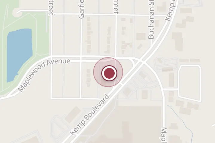 Street map around 3606 Grant St, Wichita Falls, with a pin at Jamie Rice Team
