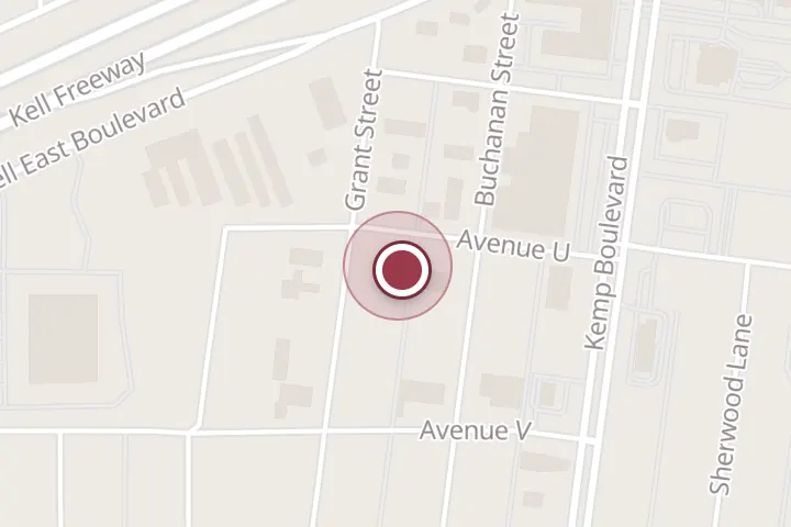 Street map around 3101 Grant St, Wichita Falls, with a pin at JayJay's Kuts