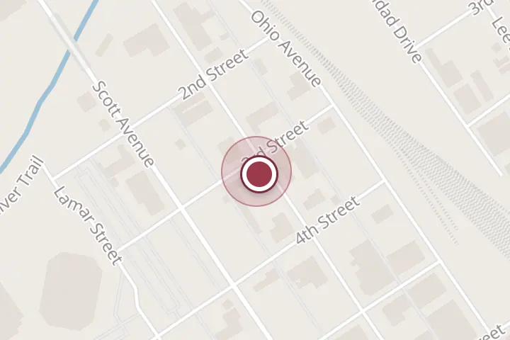 Street map around 300 Indiana Ave, Wichita Falls, with a pin at Jeff & Jim's Garage