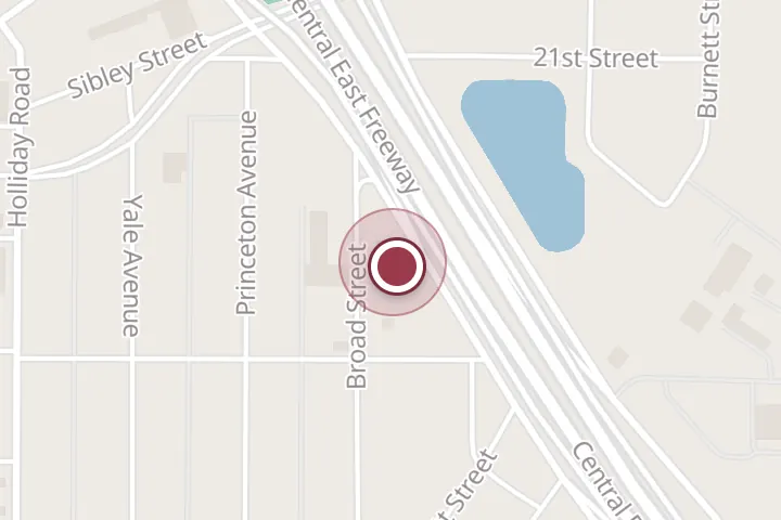 Street map around E, 205 Central E Fwy, Wichita Falls, with a pin at Joan Riddles Realty