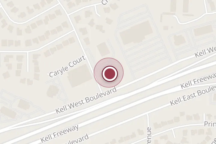 Street map around 4330 Kell W Blvd, Wichita Falls, with a pin at Johnny Carino's