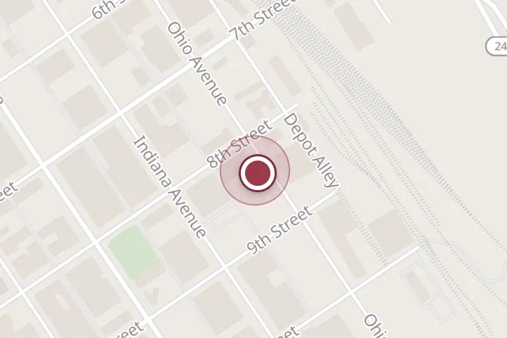 Street map around 802 Ohio Ave, Wichita Falls, with a pin at Joshua Schacter, DO, FAAOS