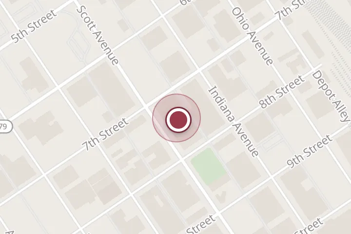 Street map around 719 Scott Ave, Wichita Falls, with a pin at JPRE properties LLC