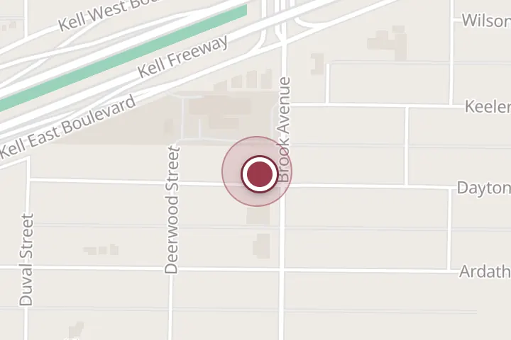 Street map around 1704 Dayton Ave, Wichita Falls, with a pin at Karma Graphic Tees + Resale Boutique