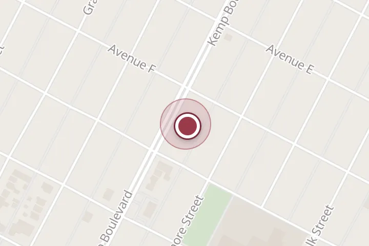 Street map around 1607 Kemp Blvd, Wichita Falls, with a pin at Kennedy Insurance Agency