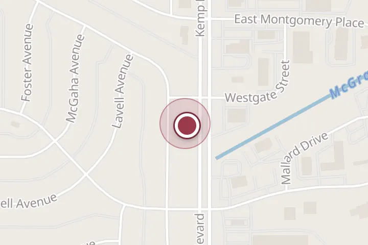 Street map around 4504 Kemp Blvd, Wichita Falls, with a pin at Kevin Kulle - State Farm Insurance Agent