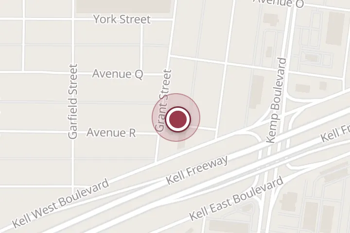 Street map around 2615 Grant St, Wichita Falls, with a pin at Kirkland Electric