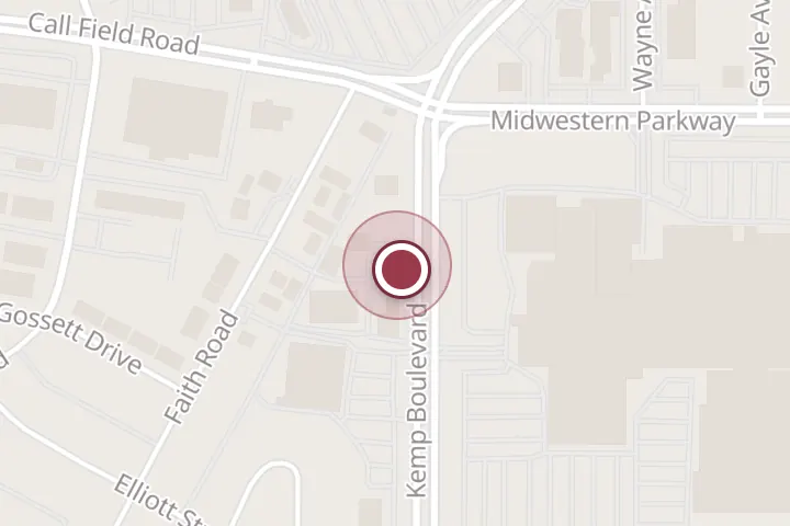 Street map around 4020 Kemp Blvd, Wichita Falls, with a pin at Kung Fu Kitchen | Chinese