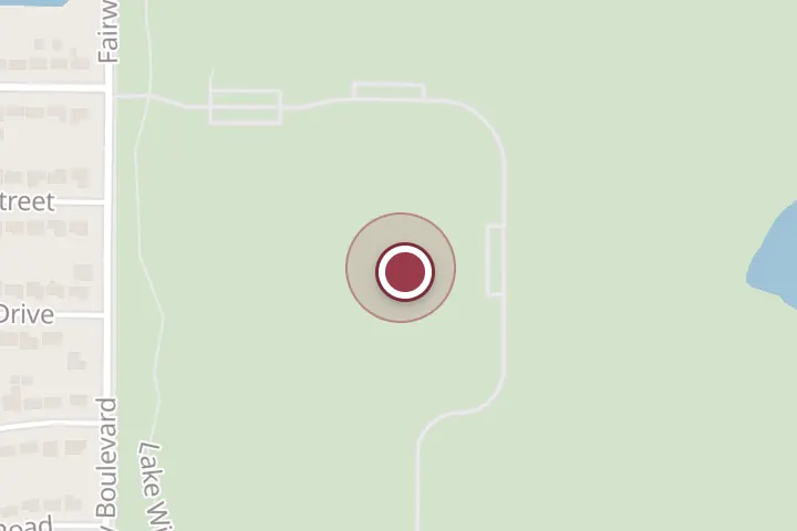 Street map around 5205 Fairway Blvd, Wichita Falls, with a pin at Lake Wichita Park