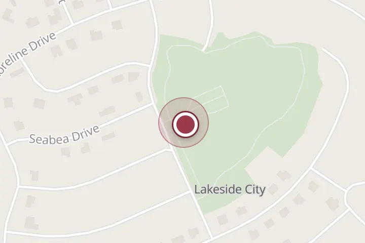 Street map around 401 Skyline Rd, Wichita Falls, with a pin at Lakeside City Park