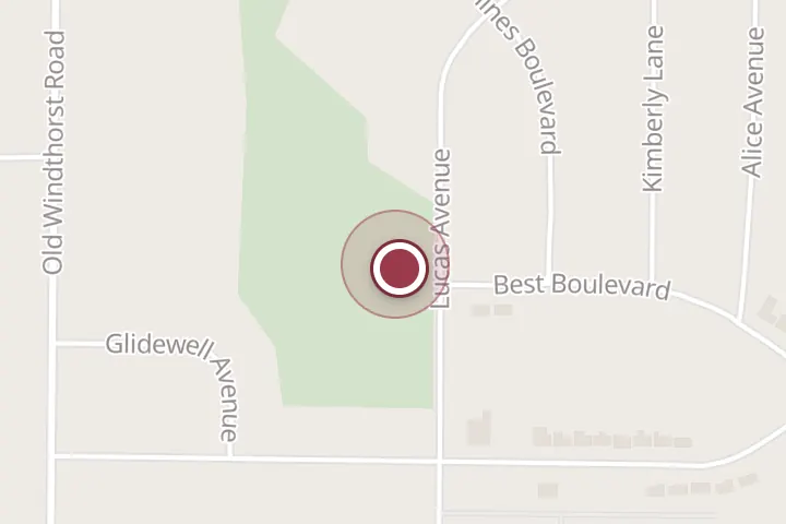Street map around 2221-2299 Lucas Ave, Wichita Falls, with a pin at Lamar Park