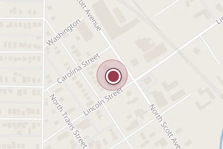 Street map around 502 N Scott Ave, Wichita Falls, with a pin at Los compadres mexican grill