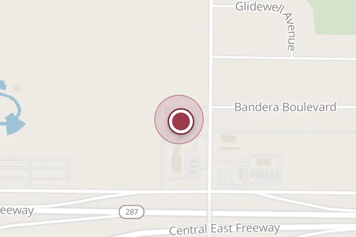 Street map around 1124 Central E Fwy, Wichita Falls, with a pin at Love's Truck Care