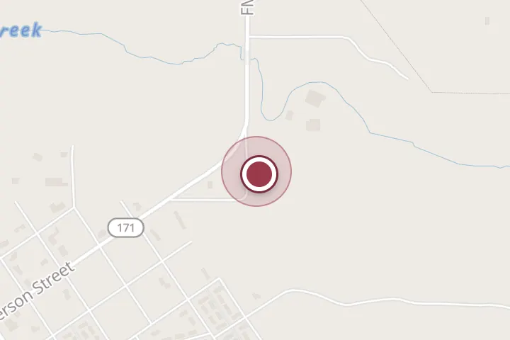 Street map around 335 E Jefferson St, Wichita Falls, with a pin at Luz Lerma Construction