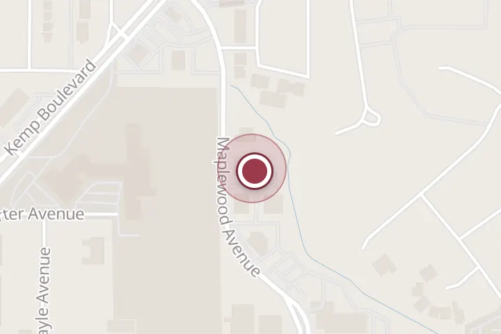 Street map around 3631 Maplewood Ave Ste 3, Wichita Falls, with a pin at Maplewood Laser Dental Clinic