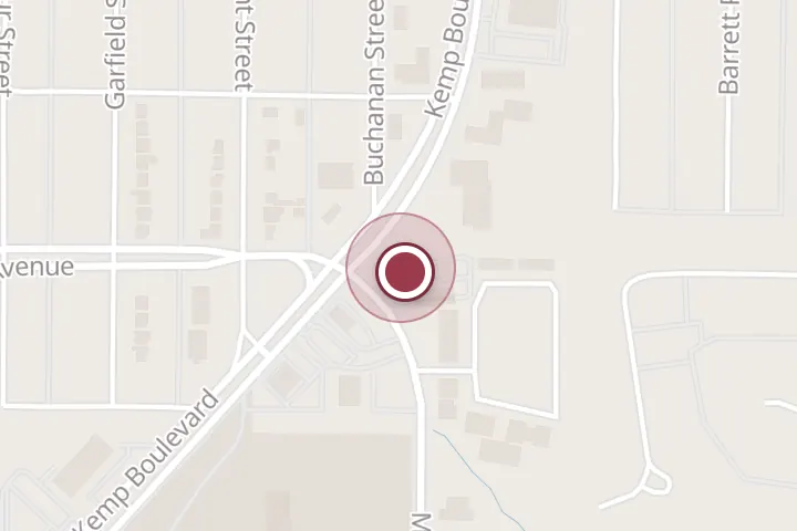 Street map around 3601 Maplewood Ave, Wichita Falls, with a pin at Marco's Pizza